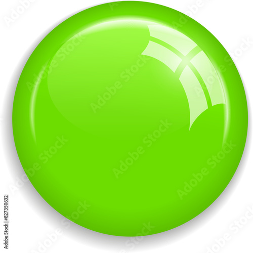 Green round magnet button