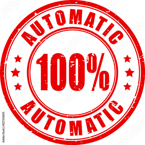 Automatic red grunge stamp