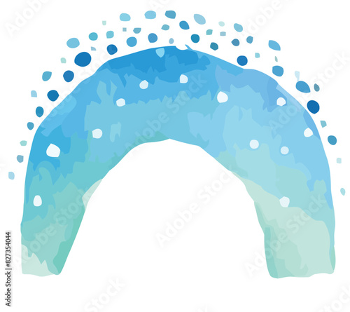 Regenbogen mit Wasserfarben gezeichnet, Vektor
