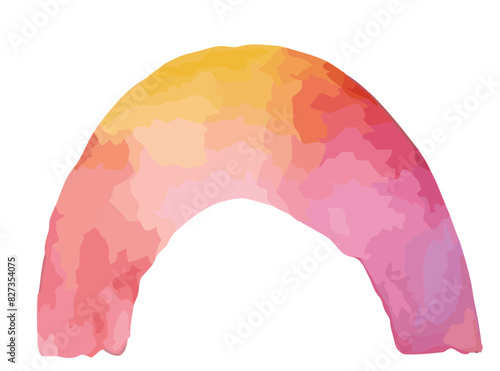 Regenbogen mit Wasserfarben gezeichnet, Vektor