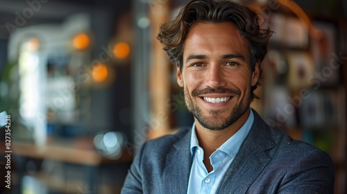 portrait of a handsome smiling business man isolated on white background