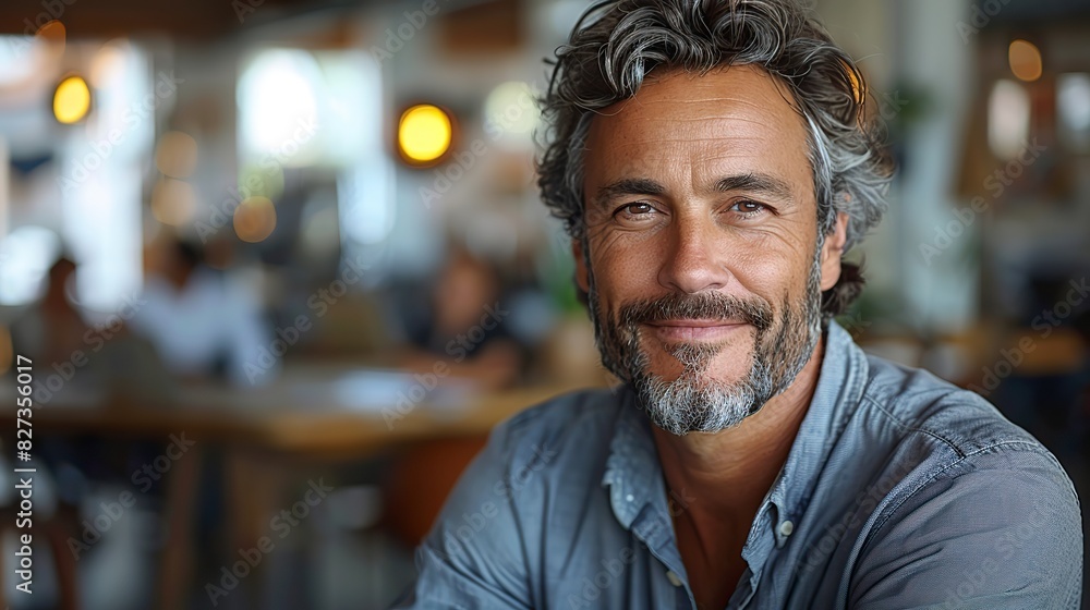Obraz premium portrait of a smiling businessman in office background