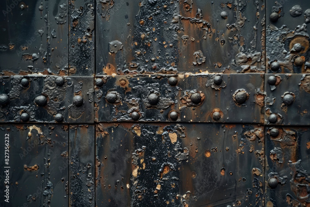 the surface of the iron door is starting to become rusty - generative ai the surface of the iron door is starting to become rusty - generative ai