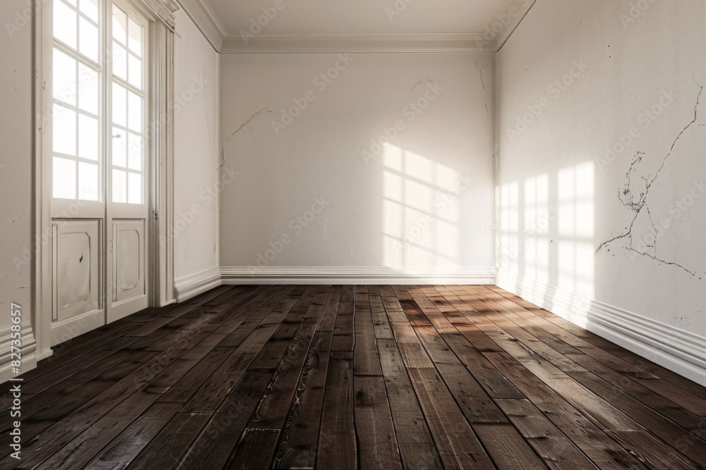 Vacant Living Room with Wooden Flooring Vacant Living Room with Wooden Flooring