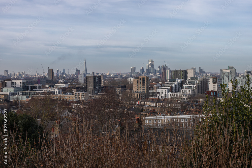 Fototapeta premium Aerial cityscape view of London, UK.