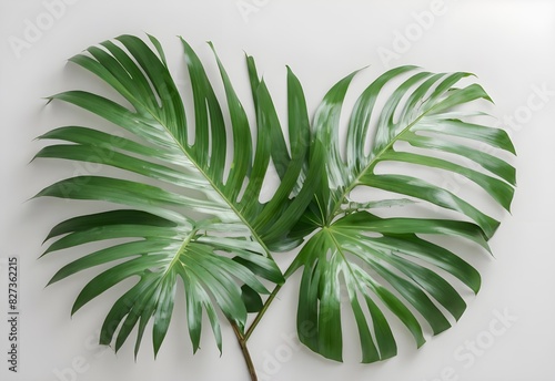 green palm leaf cut out white background beautiful pic