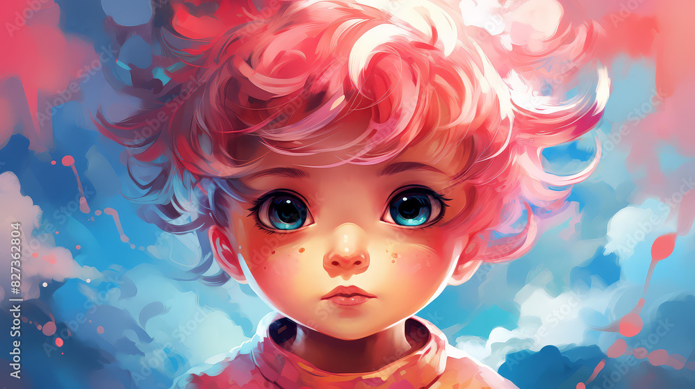 Playful Nebula illustration in chibi style with vivid colors and pastel tones. Playful Nebula illustration in chibi style with vivid colors and pastel tones.