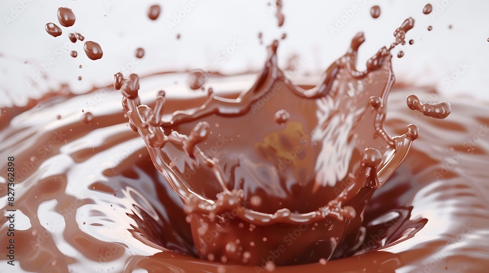 Liquid Chocolate crown splash pool with ripples. Liquid Chocolate crown splash pool with ripples.