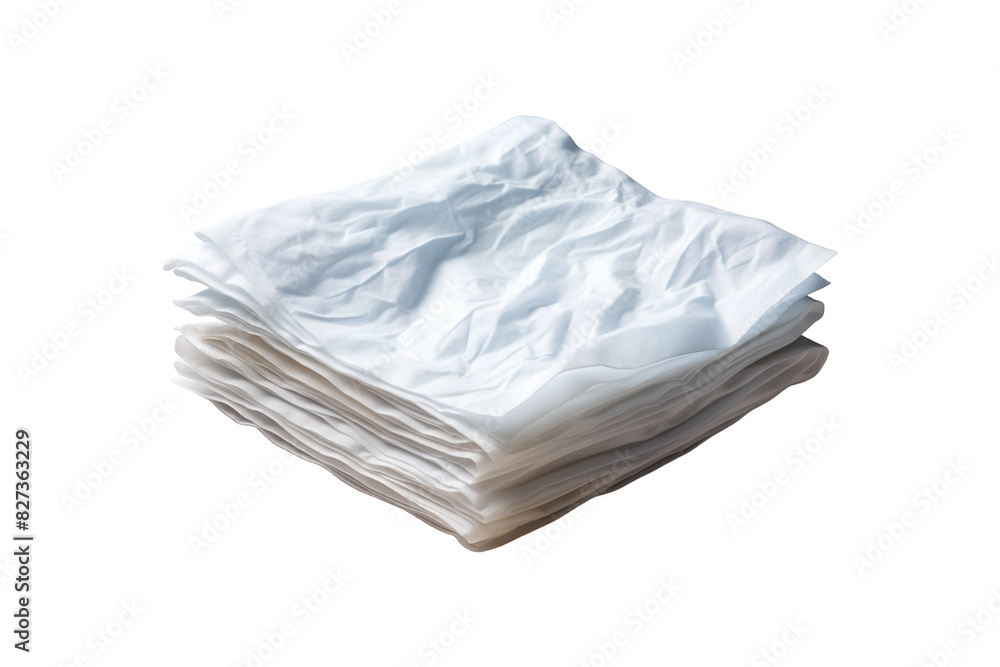 Disposable Napkin isolated on transparent background. Disposable Napkin isolated on transparent background.