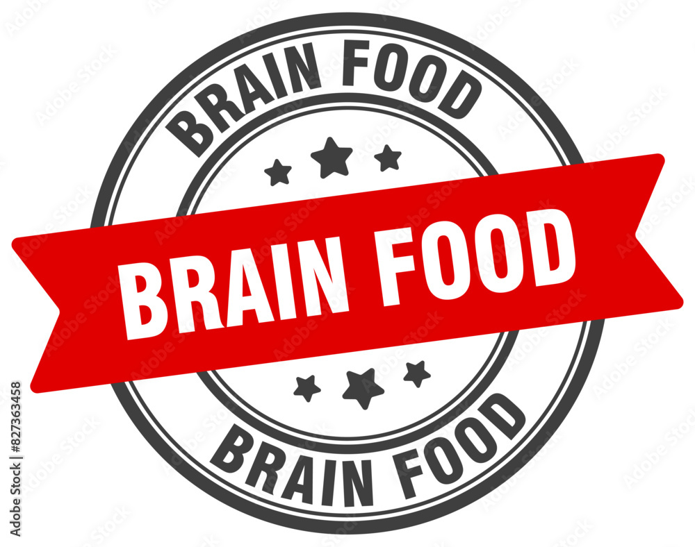 brain food stamp. brain food label on transparent background. round sign brain food stamp. brain food label on transparent background. round sign