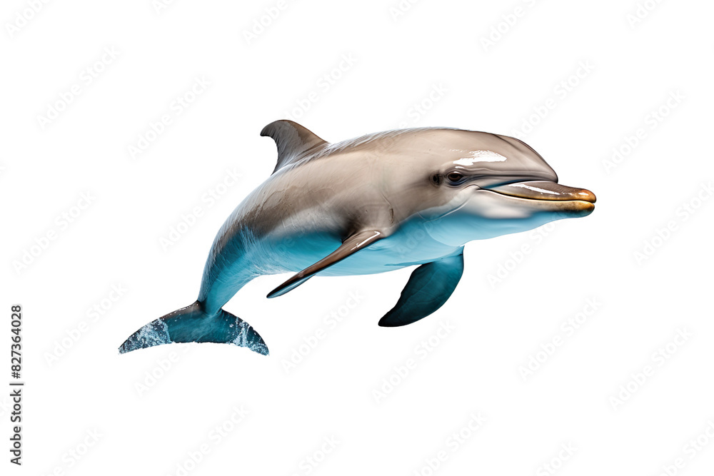 Obraz premium Dolphin Figurine isolated on transparent background.