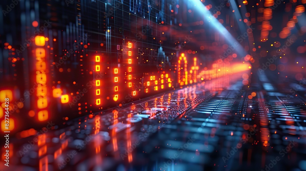 Obraz premium stock market economic graph with diagrams business and financial concepts and reports abstract blue technology communication with