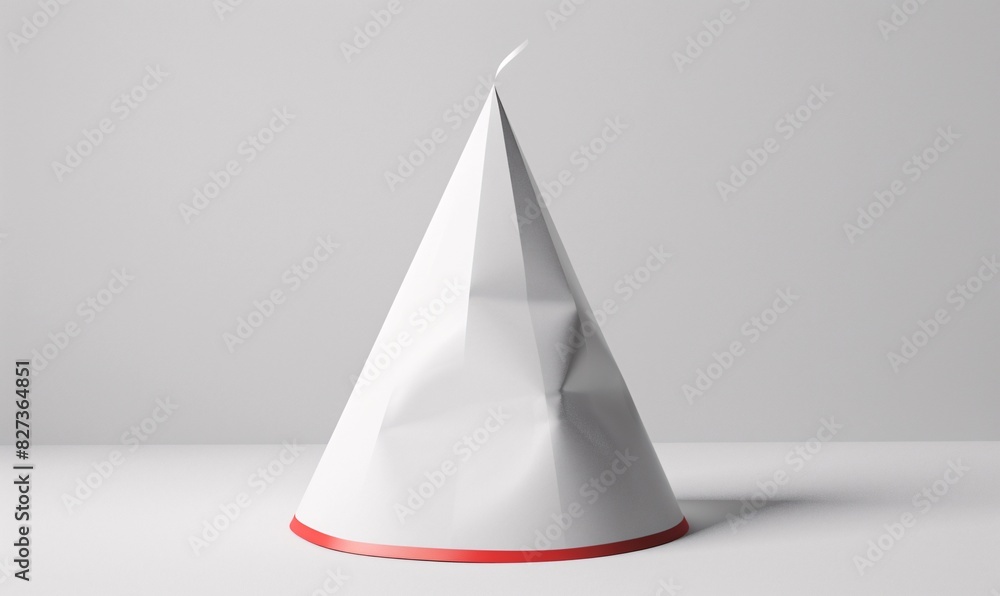 Fototapeta premium A 3D Printed Paper Cone: A Study in Geometric Abstraction