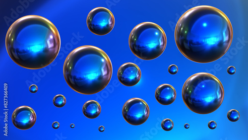 Shiny colored balls abstrac...