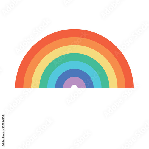 Regenbogen mit Wasserfarben gezeichnet, Vektor
