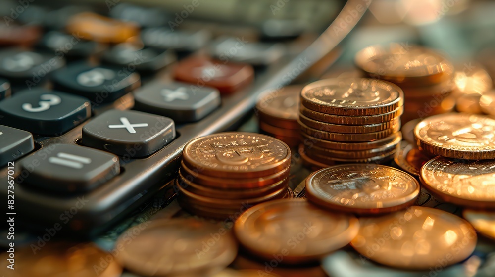 An image of a calculator and coins, symbolizing financial calculations. An image of a calculator and coins, symbolizing financial calculations.
