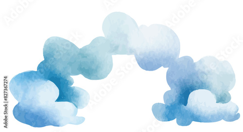 Wolke mit Wasserfarben gezeichnet, Vektor