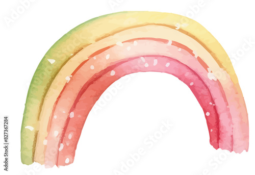 Regenbogen mit Wasserfarben gezeichnet, Vektor