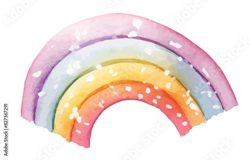 Regenbogen mit Wasserfarben gezeichnet, Vektor