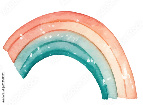 Regenbogen mit Wasserfarben gezeichnet, Vektor