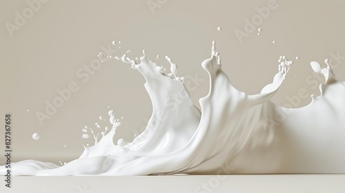milk splash isolated on white