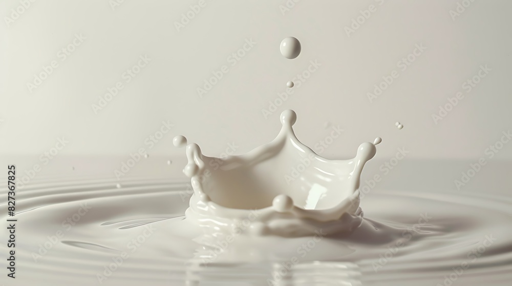 Drop falling into cream or milk Drop falling into cream or milk