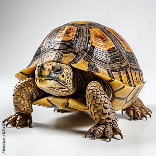 turtle on white background photo