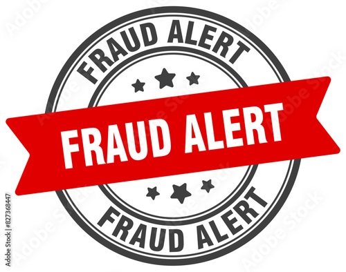 fraud alert stamp. fraud alert label on transparent background. round sign
