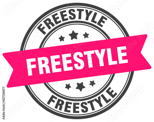 freestyle stamp. freestyle label on transparent background. round sign