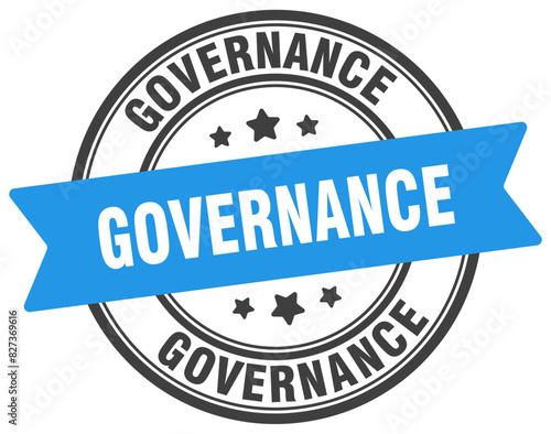 governance stamp. governance label on transparent background. round sign