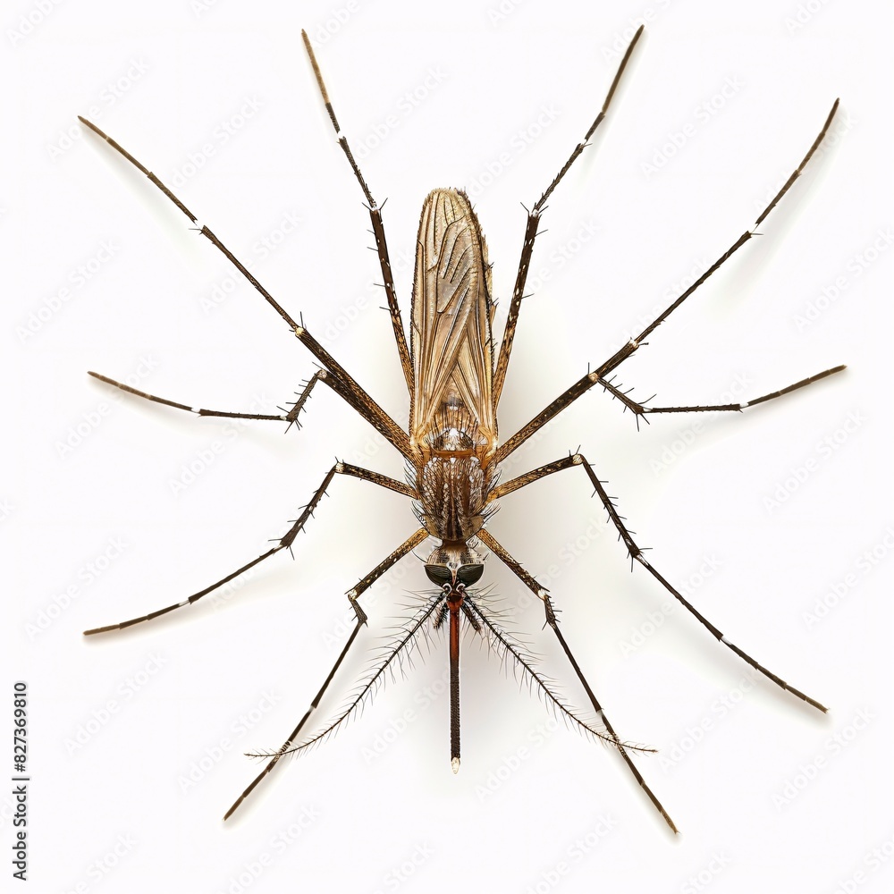 Close-up of a Brown Insect with Extended Legs and Mouthparts Close-up of a Brown Insect with Extended Legs and Mouthparts