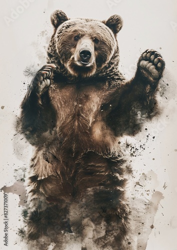 Wildlife Portraiture: A Stylized Bear Mural