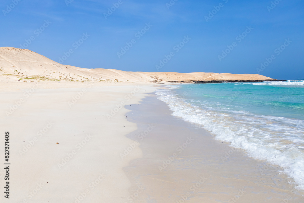 sand beach and ocean, Praia de Chaves, Boa Vista, Cape Verde sand beach and ocean, Praia de Chaves, Boa Vista, Cape Verde