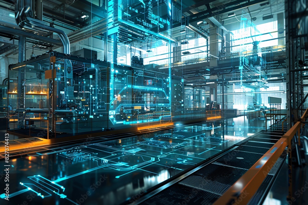 Advanced Manufacturing Facility: High-Tech Factory Floor Advanced Manufacturing Facility: High-Tech Factory Floor
