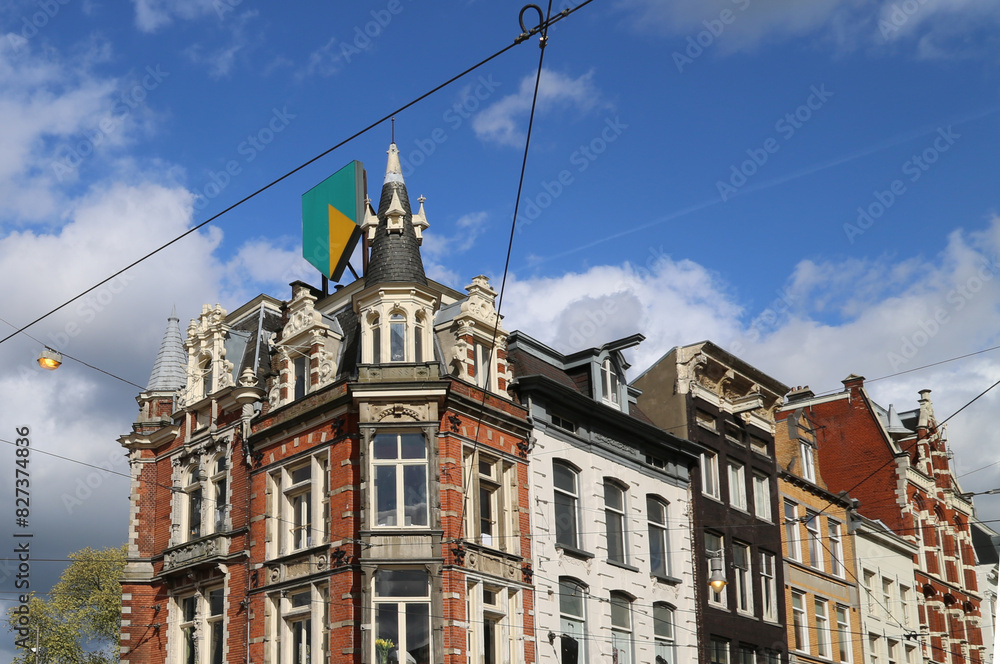Fototapeta premium View of ancient buildings, Amsterdam