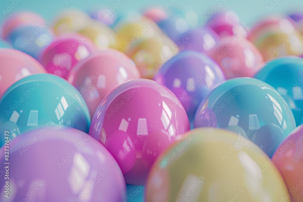 Vibrant Egg Collection: Multi-Colored Plastic Balls in a Group Vibrant Egg Collection: Multi-Colored Plastic Balls in a Group