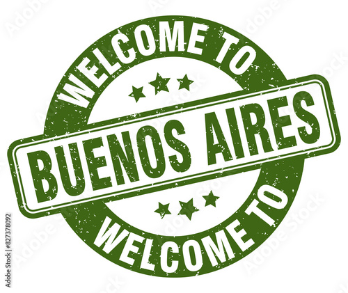Welcome to Buenos Aires stamp. Buenos Aires round sign