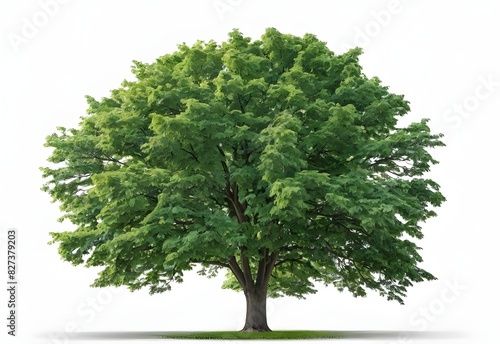 Green wide tree cut out white background international tree day pic beautiful winter season pic 