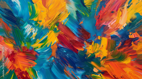 Dynamic acrylic painting alive with vibrant colors  bold strokes  and spontaneous expression. Rich hues celebrate boundless beauty and creativity.