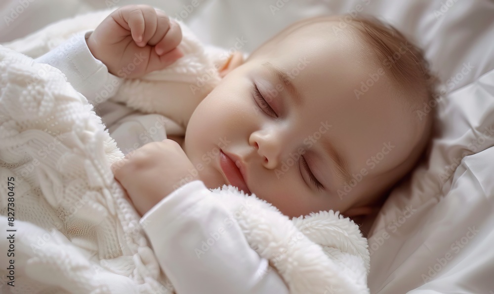 Close-up portrait of a beautiful sleeping baby Close-up portrait of a beautiful sleeping baby