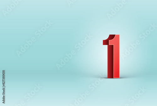 Letter 1 Vector Text Style, Fonts Concept