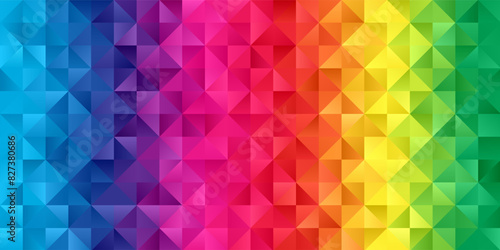 Rainbow coloured poly background, vector