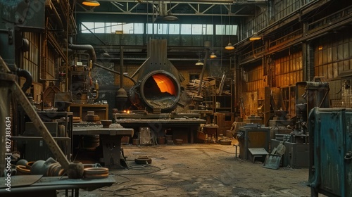 furnace operating a foundry photo