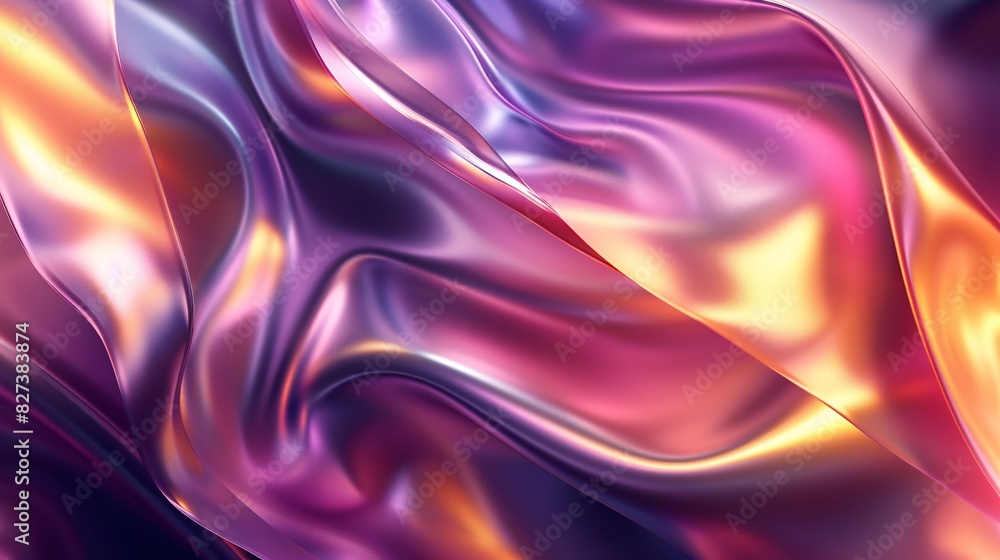 Obraz premium Stylized Abstract Art with Fluid Shapes and Bright Colors