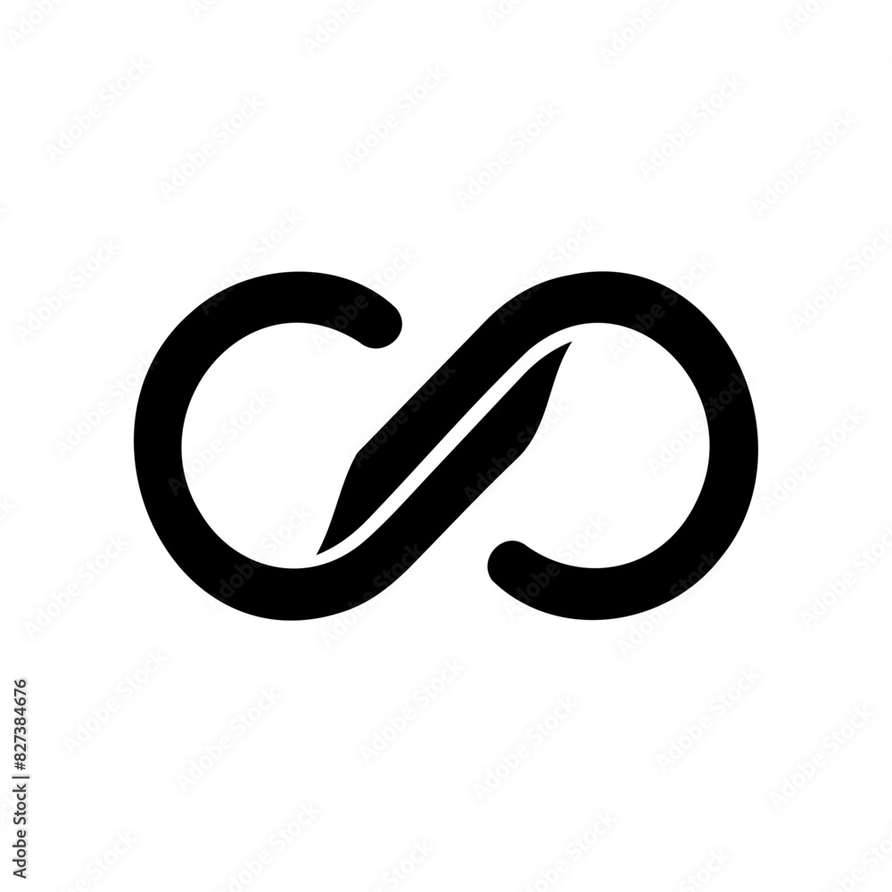 Infinity symbol vector simple tattoo design Looping concept Infinity symbol vector simple tattoo design Looping concept