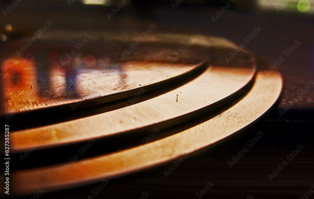 Obraz premium Abstract metal plates arranged like a leader