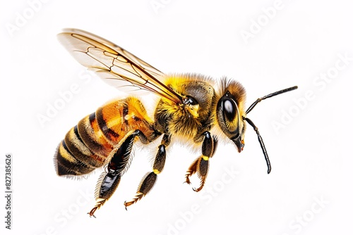 Vivid Honeybee: Close-Up Portrait in High Resolution