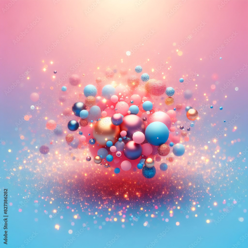 Abstract glowing circles and bubbles on a multi-colored rainbow colorful bokeh background. Blurred shiny, glowing festive backdrop for xmas, party, holiday, birthday, invitation. Abstract glowing circles and bubbles on a multi-colored rainbow colorful bokeh background. Blurred shiny, glowing festive backdrop for xmas, party, holiday, birthday, invitation.