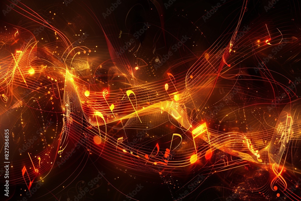 Fototapeta premium Vibrant Musical Notes