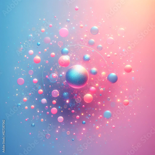 Wallpaper Mural Abstract glowing circles and bubbles on a multi-colored rainbow colorful bokeh background. Blurred shiny, glowing festive backdrop for xmas, party, holiday, birthday, invitation. Torontodigital.ca